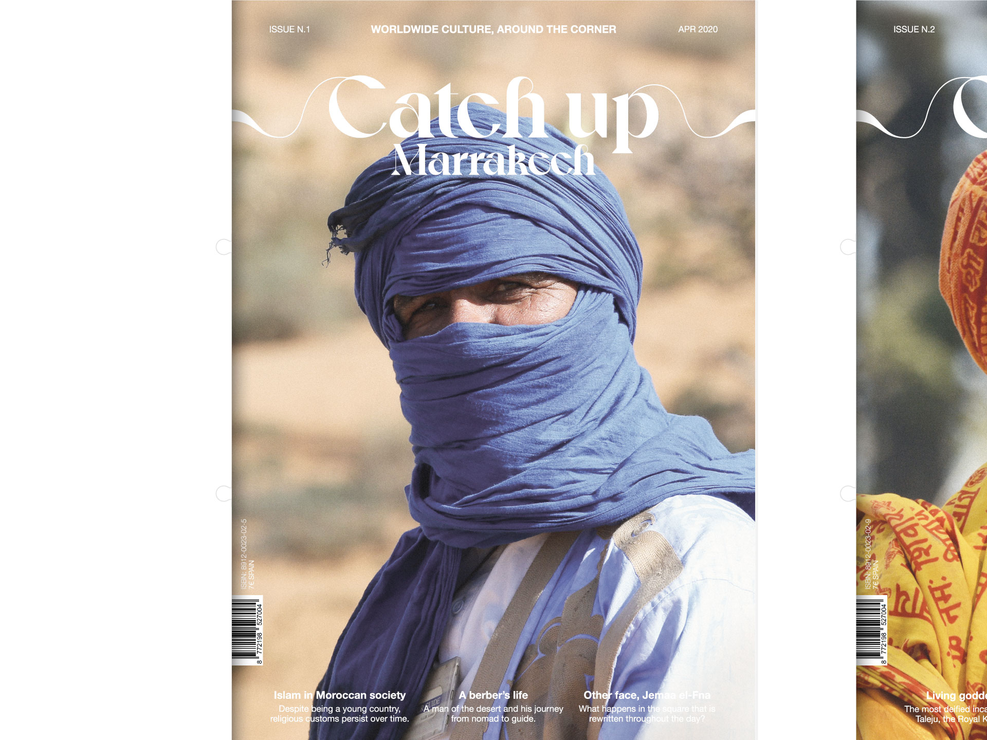 Diseño de portada para la revista Catch Up Mag.: Marrakech. Editorial, magazine.